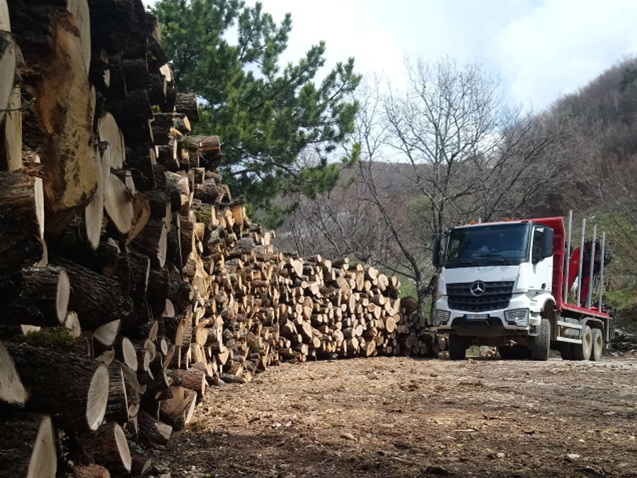 Livraison bois de chauffage en Drôme et Ardèche  chêne sec